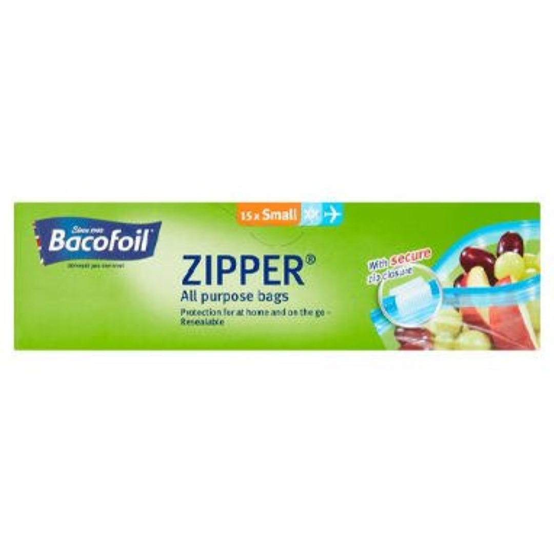 BACOFOIL ZIPPER BAGS 200MMX150MM